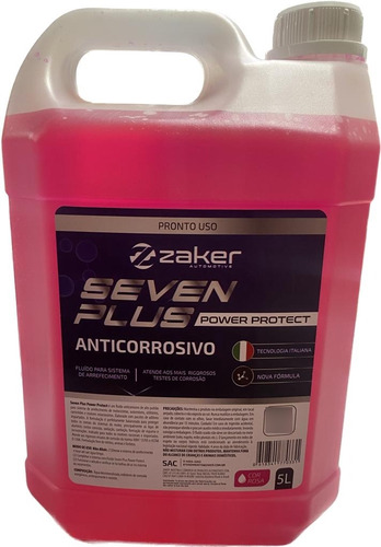 Aditivo Para Radiador Rosa 5 Litros P/ Uso Anticorrosivo - Flamma Autopeças