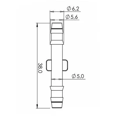Conector I para Mangueira de Limpador/Combustível Vermel... - Foto 2