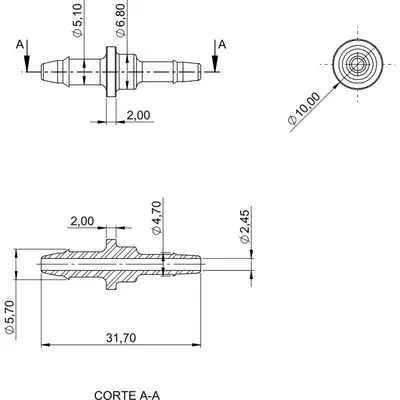 Conector em “I” para Mangueira do Limpador de Para-br... - Foto 2
