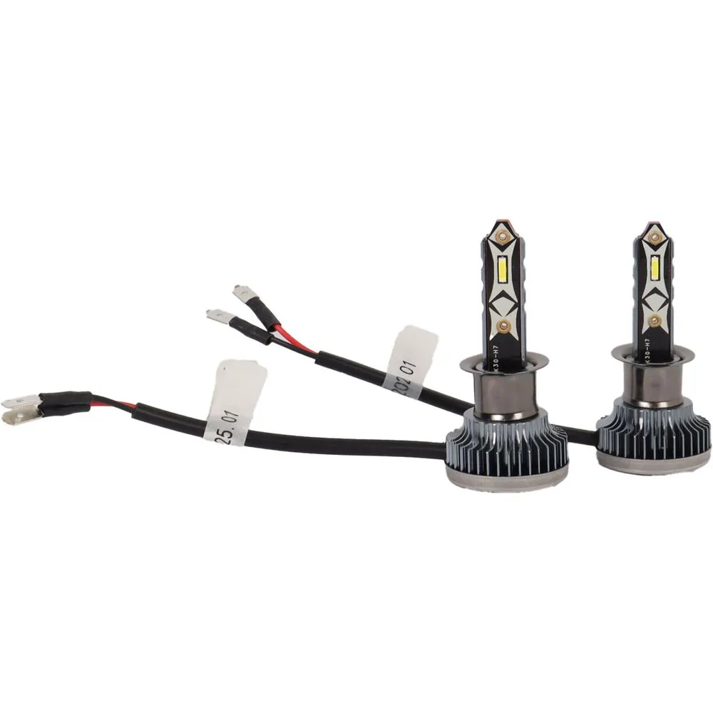 Lâmpada LED H3 6000K 30.000LM 42W 9-24V Plug Original Par - Flamma Autopeças