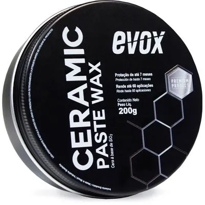 Cera Automotiva Sílica em Pasta Ceramic Paste Wax 200g – Brilho, Proteção Cerâmica e Hidrorrepelência