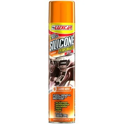 Finalizador Silicone 300ml Spray Pronto Uso Carro Novo – Brilho, Proteção UV e Perfume para Plásticos, Borrachas e Painéis
