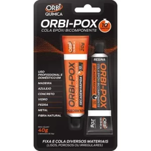 Cola Epóxi Azul/Âmbar 2x20g – Bicomponente, Cura Ráp... - Flamma Autopeças