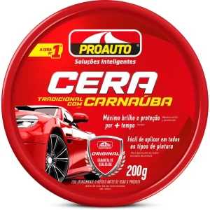 Cera Pasta Tradicional com Carnaúba Proauto 200g – - Flamma Autopeças