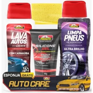 Kit Auto Care Proauto – Lava Autos com Cera, Limpa Pneu... - Flamma Autopeças