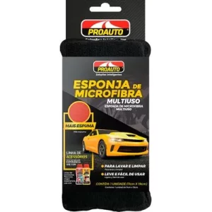 Esponja de Microfibra – Limpeza Antirrisco, Alta Absorção e Versatilidade para Carros e Casa