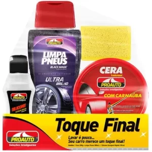 Kit 3x1 Toque Final Proauto – Cera Tradicional, Limpa P... - Flamma Autopeças