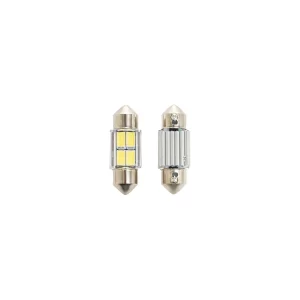 Lâmpadas LED T10x31 6000K - Branco - 2 Peças - Flamma Autopeças