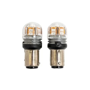 Lâmpada LED BAY15d PR21/5W 15SMD Vermelha - 2 Peças - Flamma Autopeças