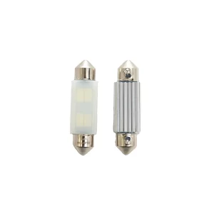 Lâmpada LED T10×39 4-SMD 5730 - Branca - 2 Peças - Flamma Autopeças