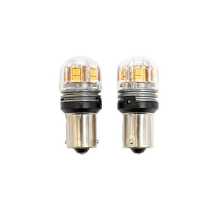 Lâmpada LED BA15S PY21W 3W 380LM Âmber - 2 Peças - Flamma Autopeças
