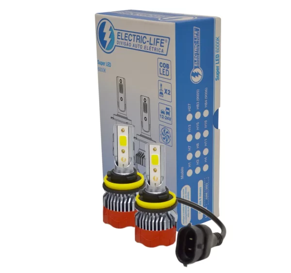 Lâmpadas LED H16 10/30V 25W COB - 3000LM 6000K - Flamma Autopeças