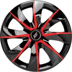 Calota Prime Aro 14 Universal Preto/Vermelho – Esportiva Cubo Universal