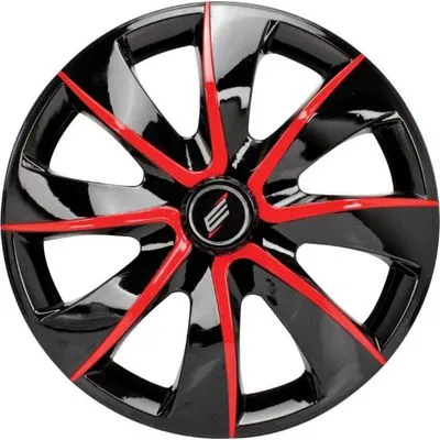 Calota Prime Aro 14 Universal Preto/Vermelho – Esportiva Cubo Universal