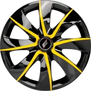 Calota 14” Prime Cubo Universal – Preto/Amarelo