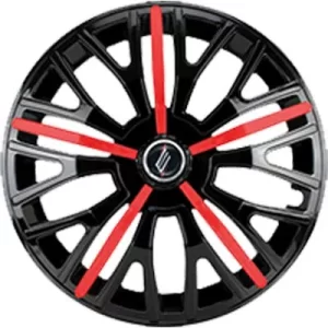 Calota 14” Triton Sport Cubo Universal – Preto/Vermelho