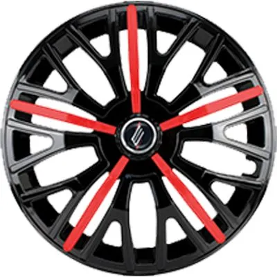 Calota 14” Triton Sport Cubo Universal – Preto/Vermelho